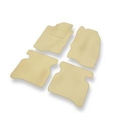 Velours automatten voor Mitsubishi Galant VIII (1996-2006) - vloermatten - mattenset - DGS Autodywan - beige