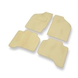 Velours automatten voor Mitsubishi L200 III (2001-2006) - vloermatten - mattenset - DGS Autodywan - beige