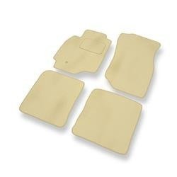 Velours automatten voor Mitsubishi Lancer VII (2003-2008) - vloermatten - mattenset - DGS Autodywan - beige