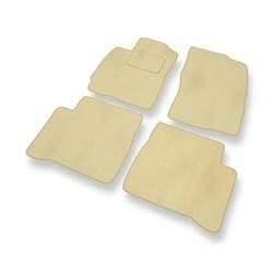 Velours automatten voor Mitsubishi Outlander I (2001-2006) - vloermatten - mattenset - DGS Autodywan - beige