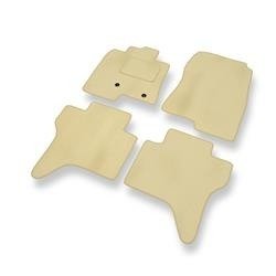 Velours automatten voor Mitsubishi Pajero III (3 deuren) (1999-2006) - vloermatten - mattenset - DGS Autodywan - beige