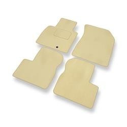 Velours automatten voor Nissan Micra IV (2010-2017) - vloermatten - mattenset - DGS Autodywan - beige