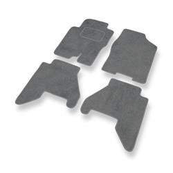 Velours automatten voor Nissan Pathfinder R51 (2005-2014) - vloermatten - mattenset - DGS Autodywan - grijs