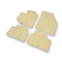 Velours automatten voor Nissan Pixo (2008-2013) - vloermatten - mattenset - DGS Autodywan - beige