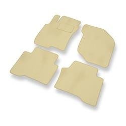 Velours automatten voor Nissan X-trail I (2001-2007) - vloermatten - mattenset - DGS Autodywan - beige