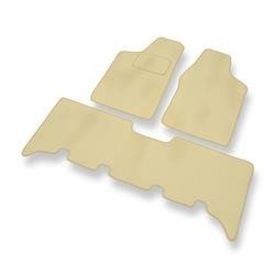 Velours automatten voor Opel Frontera A, B (1992-2004) - vloermatten - mattenset - DGS Autodywan - beige