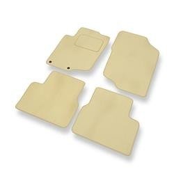 Velours automatten voor Peugeot 207 (2006-2012) - vloermatten - mattenset - DGS Autodywan - beige