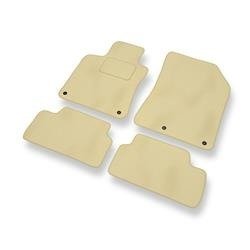 Velours automatten voor Peugeot 308 II (Hatchback) (2013-2021) - vloermatten - mattenset - DGS Autodywan - beige