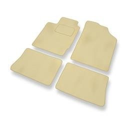 Velours automatten voor Renault Clio II (1998-2012) - vloermatten - mattenset - DGS Autodywan - beige