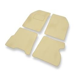 Velours automatten voor Renault Kangoo I (1997-2007) - vloermatten - mattenset - DGS Autodywan - beige