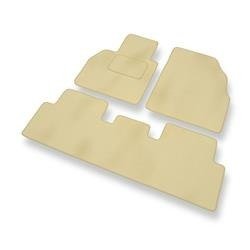 Velours automatten voor Renault Scenic II (2003-2009) - vloermatten - mattenset - DGS Autodywan - beige