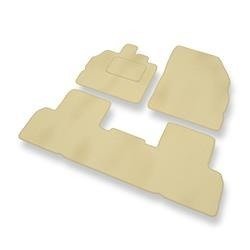 Velours automatten voor Renault Scenic III (2009-2016) - vloermatten - mattenset - DGS Autodywan - beige