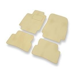 Velours automatten voor Renault Thalia II (2008-2012) - vloermatten - mattenset - DGS Autodywan - beige