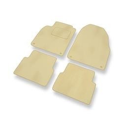 Velours automatten voor Saab 9-3 II (2002-2012) - vloermatten - mattenset - DGS Autodywan - beige