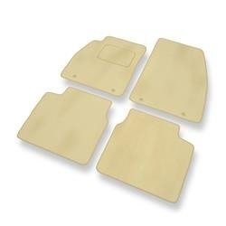 Velours automatten voor Saab 9-5 II (2010-2012) - vloermatten - mattenset - DGS Autodywan - beige