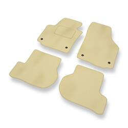 Velours automatten voor Seat Altea I (2004-2015) - vloermatten - mattenset - DGS Autodywan - beige