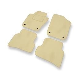 Velours automatten voor Seat Ibiza IV (2008-2017) - vloermatten - mattenset - DGS Autodywan - beige