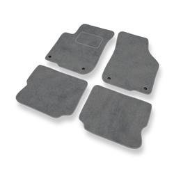 Velours automatten voor Seat Toledo II (1999-2004) - vloermatten - mattenset - DGS Autodywan - grijs