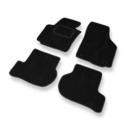 Velours automatten voor Seat Toledo III (2004-2009) - vloermatten - mattenset - DGS Autodywan - zwart