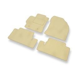 Velours automatten voor Toyota Corolla X (2007-2013) - vloermatten - mattenset - DGS Autodywan - beige