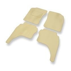 Velours automatten voor Toyota Hilux VI (1997-2005) - vloermatten - mattenset - DGS Autodywan - beige