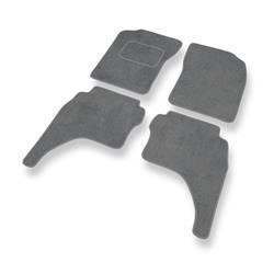 Velours automatten voor Toyota Hilux VI (1997-2005) - vloermatten - mattenset - DGS Autodywan - grijs