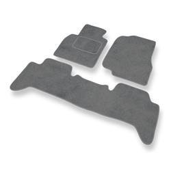 Velours automatten voor Toyota Land Cruiser J100 (1998-2007) - vloermatten - mattenset - DGS Autodywan - grijs