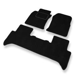 Velours automatten voor Toyota Land Cruiser J120 (2002-....) - vloermatten - mattenset - DGS Autodywan - zwart