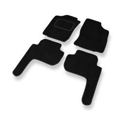 Velours automatten voor Toyota Land Cruiser J90 (5 deuren) (1996-2003) - vloermatten - mattenset - DGS Autodywan - zwart