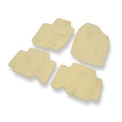 Velours automatten voor Toyota RAV4 III (2005-2012) - vloermatten - mattenset - DGS Autodywan - beige