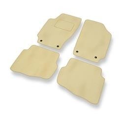 Velours automatten voor Volkswagen Fox I (2003-2011) - vloermatten - mattenset - DGS Autodywan - beige