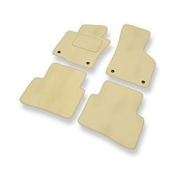 Velours automatten voor Volkswagen Passat B6 (2005-2010) - vloermatten - mattenset - DGS Autodywan - beige