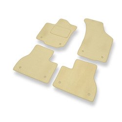 Velours automatten voor Volkswagen Phaeton (lange versie) (2002-2016) - vloermatten - mattenset - DGS Autodywan - beige