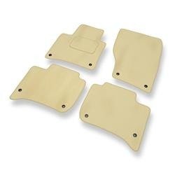 Velours automatten voor Volkswagen Touareg II (2010-2018) - vloermatten - mattenset - DGS Autodywan - beige