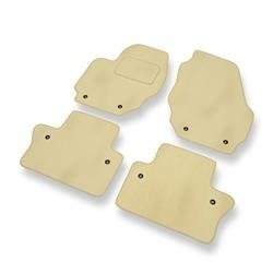 Velours automatten voor Volvo S80 II (2006-2016) - vloermatten - mattenset - DGS Autodywan - beige