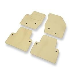 Velours automatten voor Volvo XC90 Q5 (2002-2014) - vloermatten - mattenset - DGS Autodywan - beige