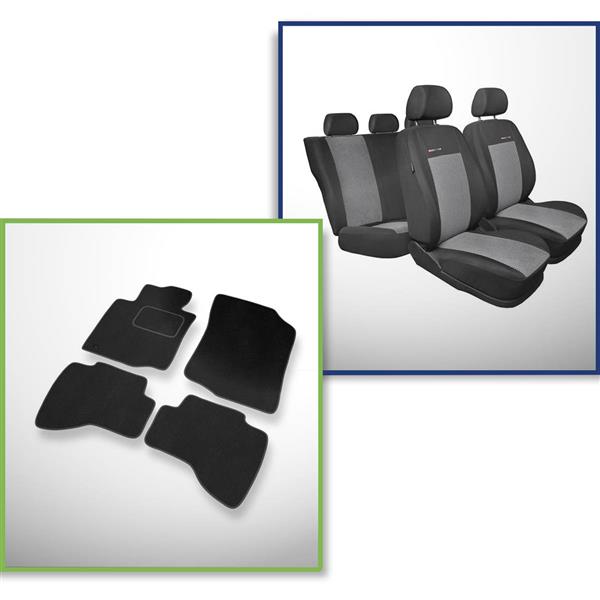 Toestand reputatie stok Set: velours automatten + op maat gemaakte autohoezen voor Toyota Aygo  Hatchback (2005-2014) – Elegance P-2 | Carmager online winkel