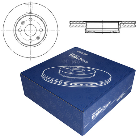 2x Remschijven voor Łada Xray Crossover (2016-2022) - geventileerd - 258mm - Tomex - TX 72-52 (vooras)