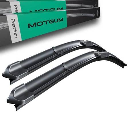 Auto ruitenwissers op de voorruit voor BMW 5 E60, E61 Limousine, Touring (07.2003-08.2010) - Wisserbladen set - Ruitenwissers - Motgum - vlak Premium bladen