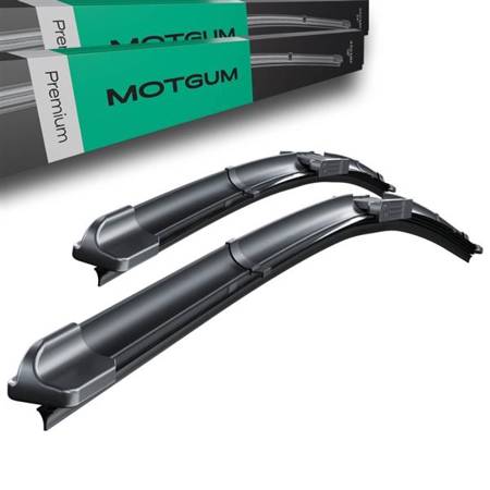 Auto ruitenwissers op de voorruit voor Mazda 6 III Stationwagen, Sedan (09.2012-....) - Wisserbladen set - Ruitenwissers - Motgum - vlak Premium bladen