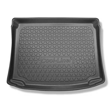 Kofferbakmat voor Volkswagen Golf Plus V MPV (01.2005-2009) - mat voor in de kofferbak - Aristar - Cool liner - onderste bagageruimte (geen dubbele bodem in de bagageruimte); tijdelijk reservewiel