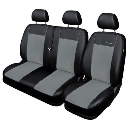 Op maat gemaakte hoezen voor Ford Transit Custom Bestelwagen (2012-....) alleen de voorstoelen - pasvorm autostoelhoezen - autostoelbeschermer set - Auto-Dekor - Premium - grijs