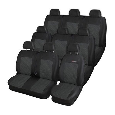 Op maat gemaakte hoezen voor Renault Trafic II Bestelwagen (2001-2014) voor drie rijen van stoelen - pasvorm autostoelhoezen - autostoelbeschermer set - Auto-Dekor - Elegance - P-1