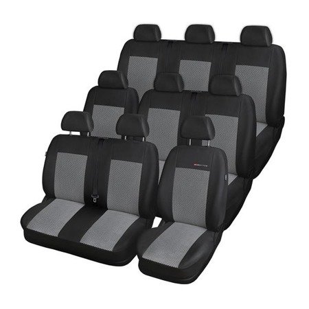 Op maat gemaakte hoezen voor Renault Trafic II Bestelwagen (2001-2014) voor drie rijen van stoelen - pasvorm autostoelhoezen - autostoelbeschermer set - Auto-Dekor - Elegance - P-2