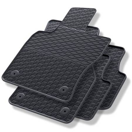 Rubberen automatten voor Volkswagen Tiguan II (2016-....) - rubber vloermatten - mattenset - gummimatten - zwart - Geyer & Hosaja - 879/4C