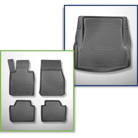 Set: TPE automatten + kofferbakmat voor BMW 3 F30 Limousine (01.2012-02.2019) - Aristar - Cool liner - zonder X-drive