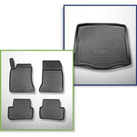 Set: TPE automatten + kofferbakmat voor Mercedes-Benz CLA C117 Coupé (03.2013-03.2019) - Aristar - Cool liner - zonder linker uitsparing