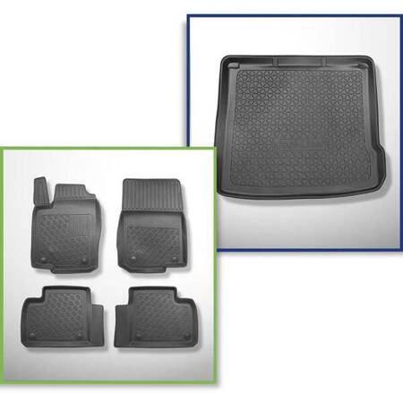 Set: TPE automatten + kofferbakmat voor Mercedes-Benz GLE SUV (06.2015-10.2018) - Aristar - Cool liner