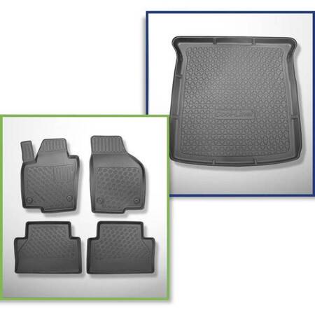 Set: TPE automatten + kofferbakmat voor Seat Alhambra II Bestelwagen (09.2010-03.2022) - Aristar - Cool liner - 7 zitplaatsen; derde rij verlaagd