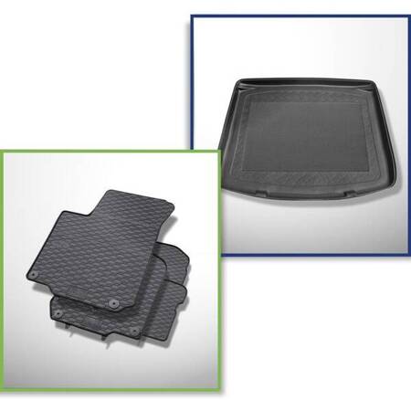 Set: rubberen automatten + koffeerbakmat voor Volkswagen Golf IV 1J Hatchback (1998-2003) - Standard